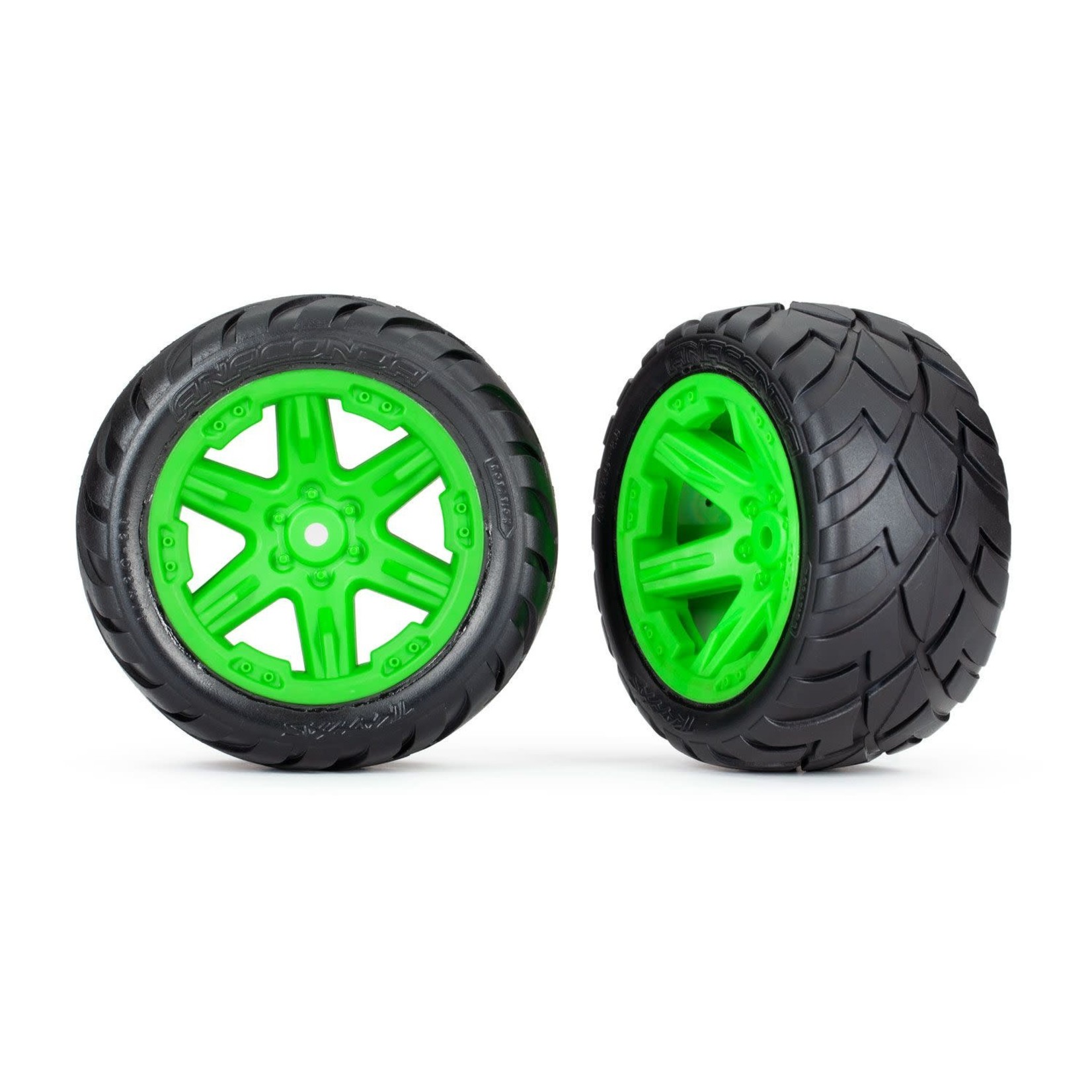 Traxxas TRA6775G Traxxas RXT 2.8" Green Wheels & Anaconda Tires (2)