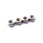 Hiro-Seiko HSI 69849 Hiro-Seiko 3mm Alloy Nylon Nut (S_Size) Silver (4pcs)