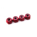 Hiro-Seiko HSI 69853 Hiro-Seiko 3mm Alloy Nylon Nut (S_Size) Red (4pcs)