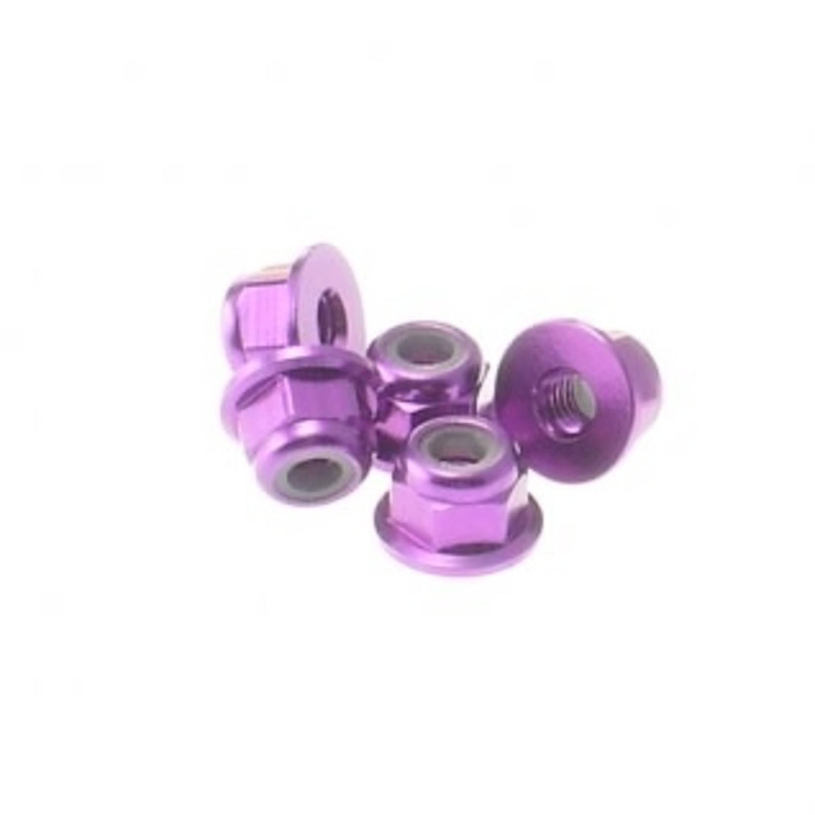 Hiro seiko HSI 3mm Alloy Flange Nylon Nut Purple (5pcs)