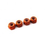Hiro seiko HSI 3mm Alloy Nylon Nut (S_Size) Orange (4pcs)