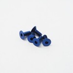 Hiro-Seiko HSI 69643 Hiro-Seiko Flat Screw M3x6 Yokomo Blue (5pcs)