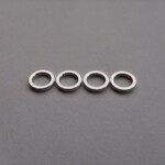 Hiro-Seiko HSI 69841 Hiro-Seiko 4mm Alloy Spacer 1.0 Silver (4pcs)