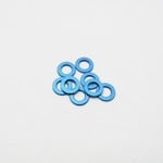 Hiro-Seiko HSI 48446 Hiro-Seiko 3mm Alloy Spacer Set 0.75 Yokomo Blue (8pcs)