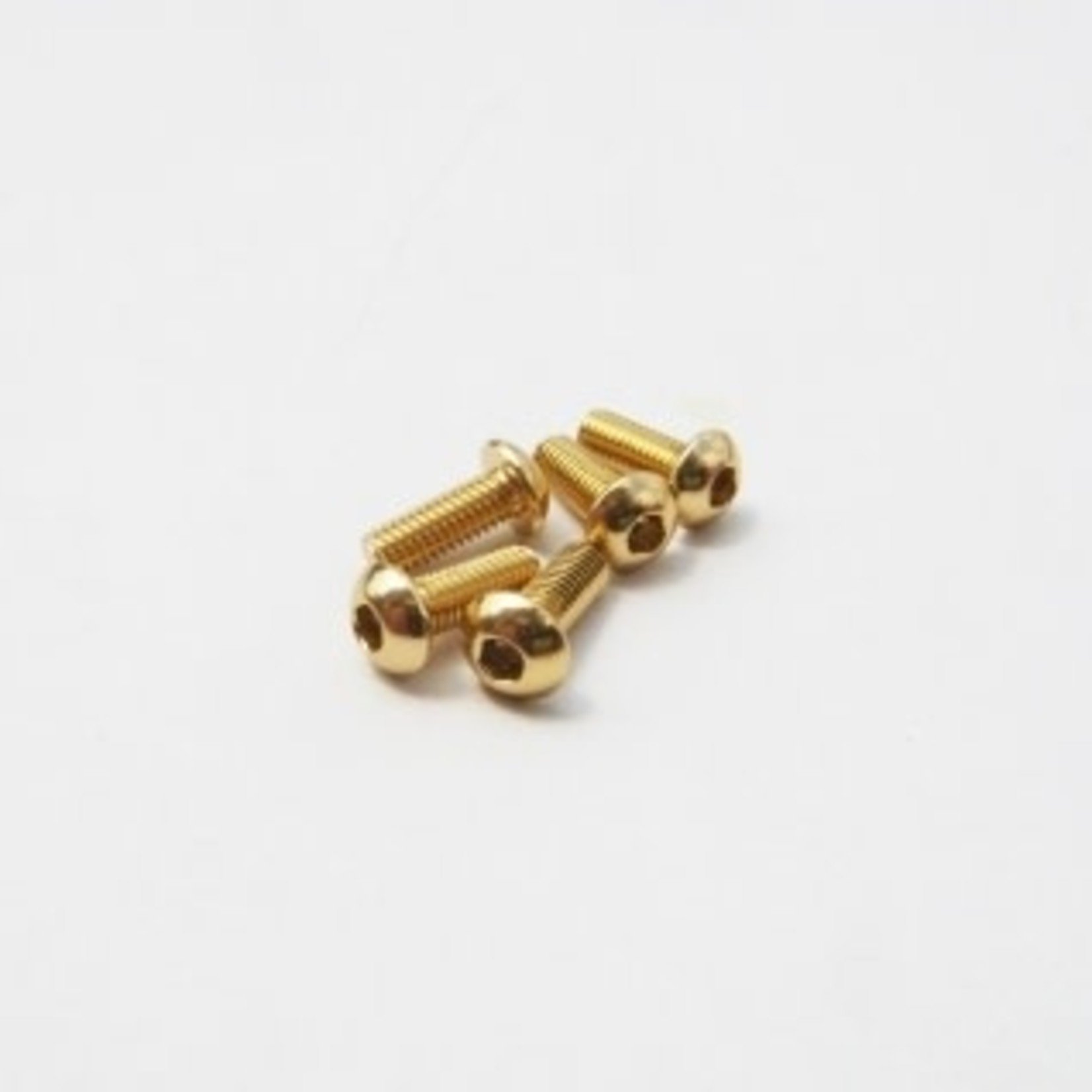 Hiro-Seiko HSI 48502 Hiro-Seiko Hex Button Screw M3x15 24K Gold (6pcs)