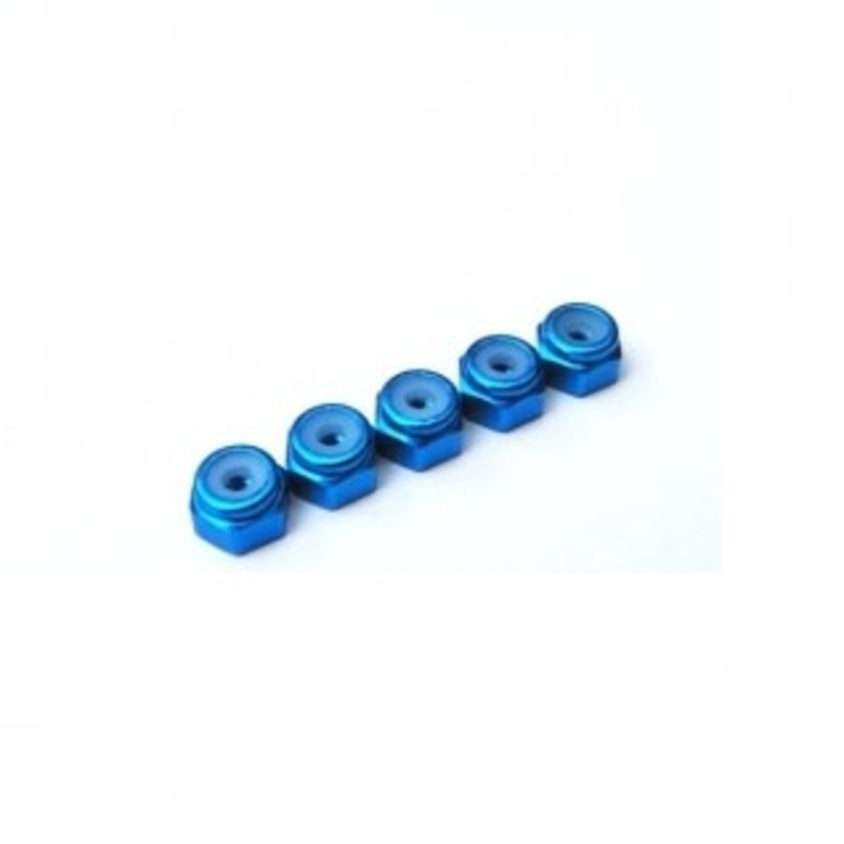 Hiro seiko HSI 2mm Alloy Nylon Nut Tamiya Blue (5pcs)