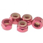 Hiro-Seiko HSI 69228 Hiro-Seiko 4mm Alloy Lock Nuts Red (5pcs)