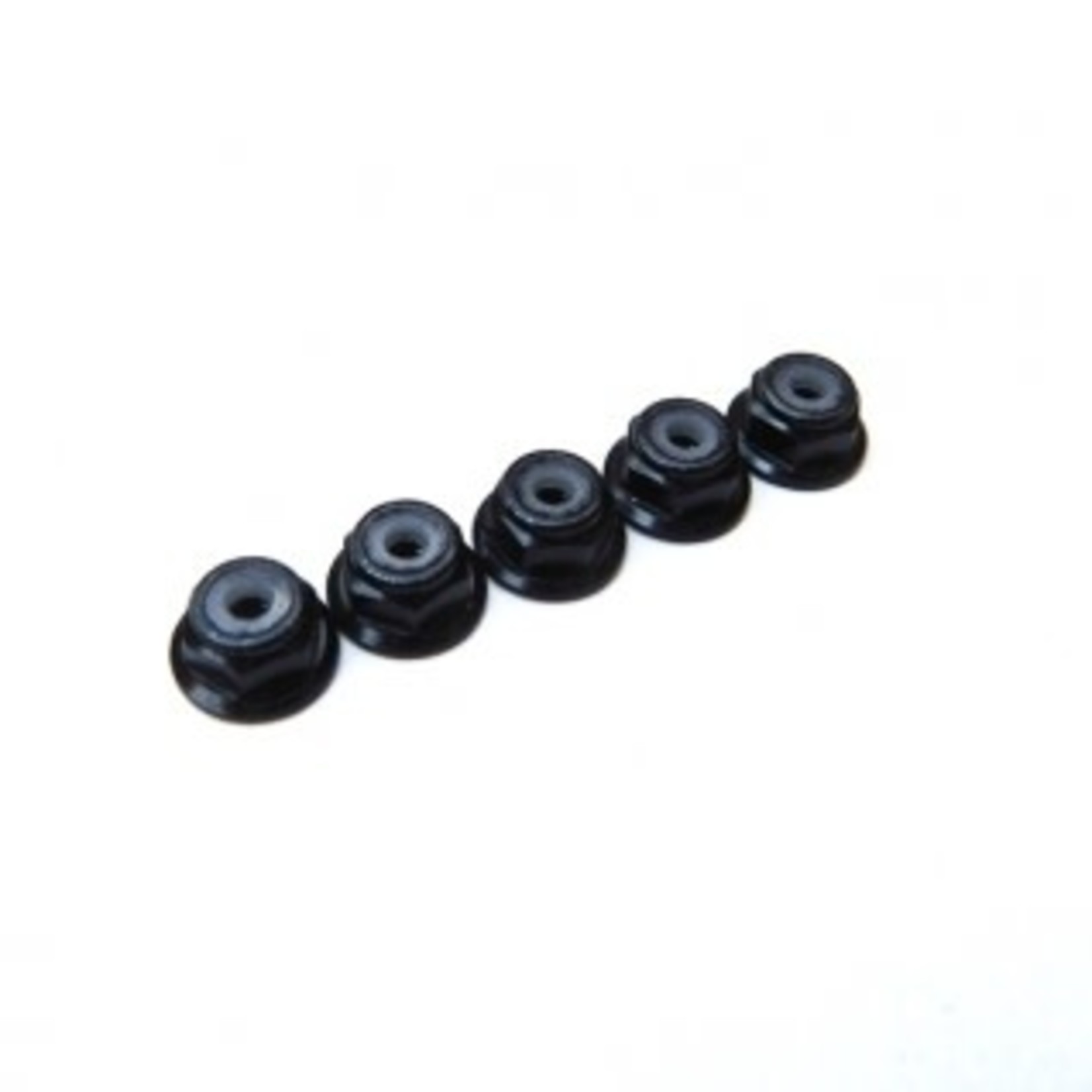 Hiro-Seiko HSI 69235 Hiro-Seiko 2mm Alloy Flange Nylon Nut Black (5pcs)