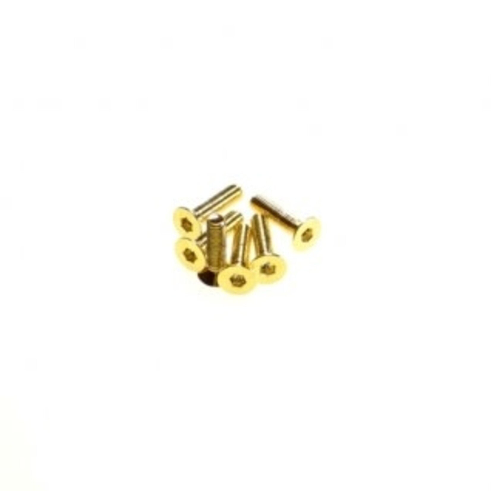 Hiro-Seiko HSI 69580 Hiro-Seiko Hex Flat Screw M3x14 24KGold (6pcs)