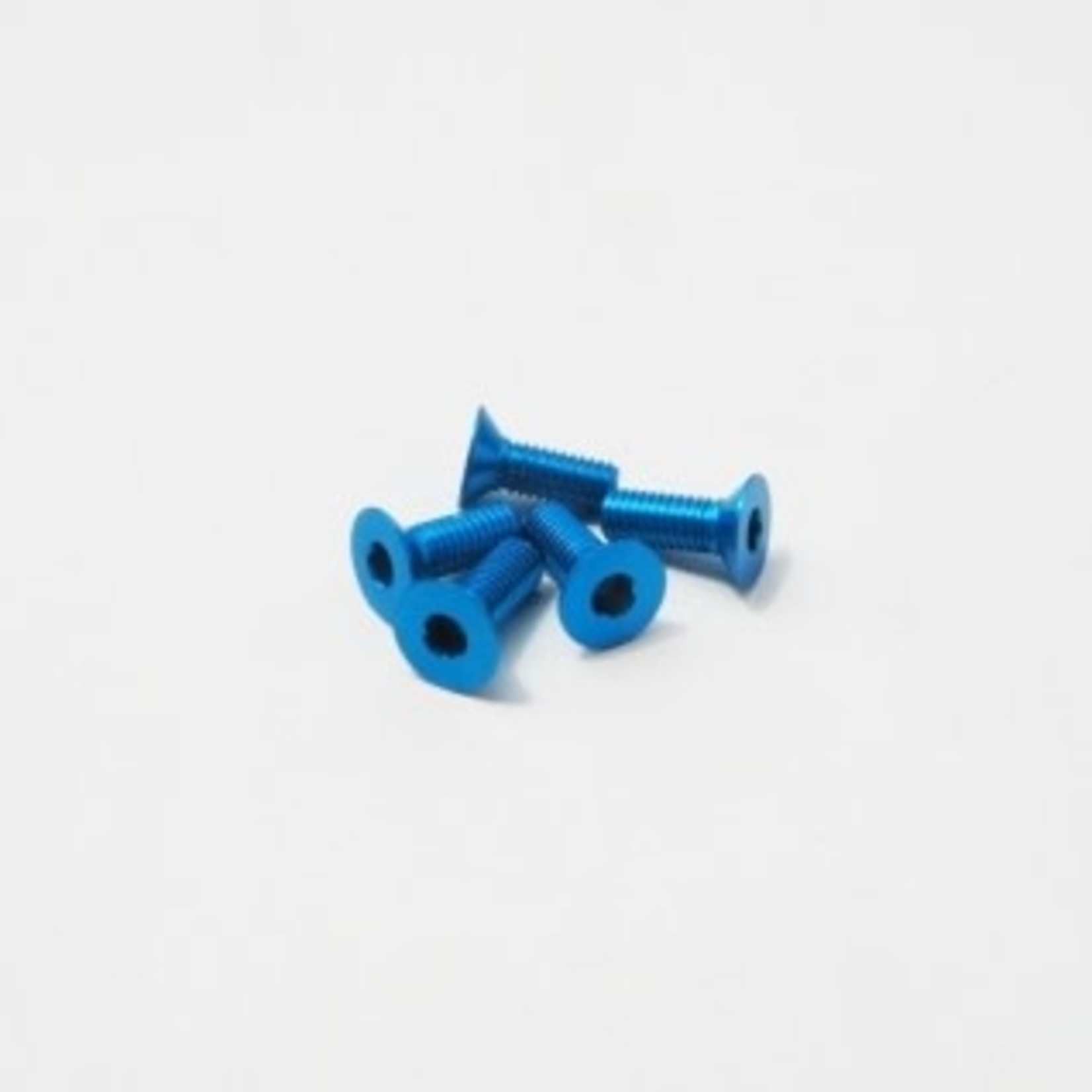 Hiro-Seiko HSI 69639 Hiro-Seiko Flat Screw M3x6 Tamiya Blue (5pcs)