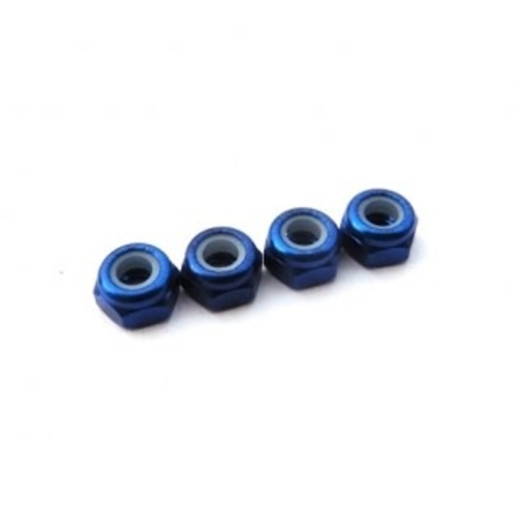 Hiro seiko HSI 3mm Alloy Nylon Nut (S_Size) Yokomo Blue (4pcs)