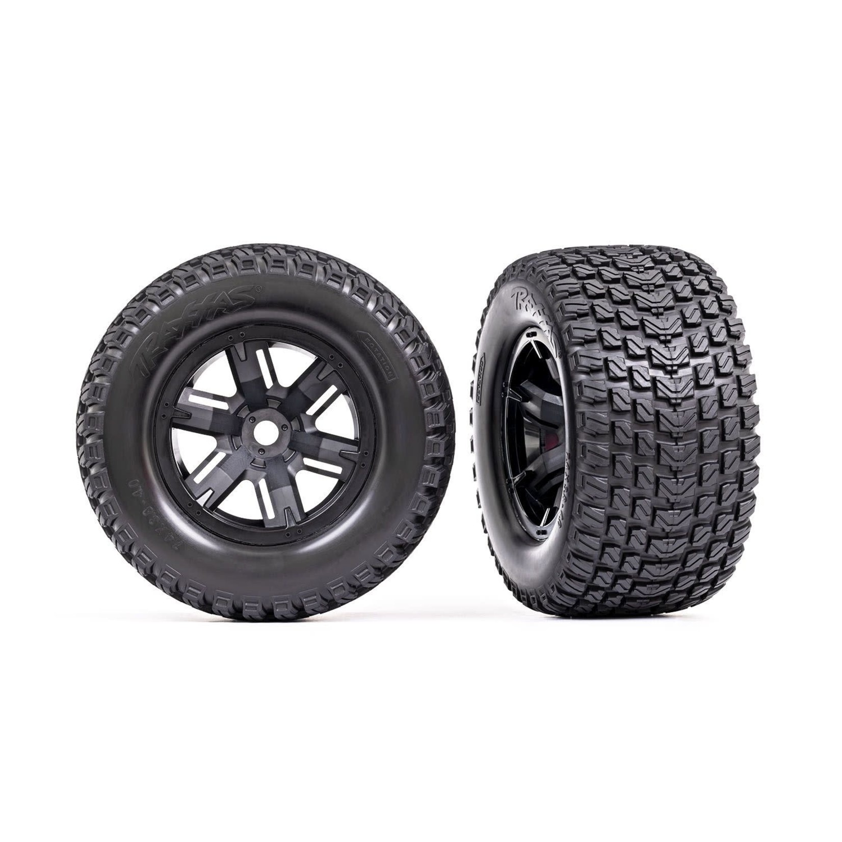 Traxxas TRA7877 Traxxas X-Maxx Black Wheels w/ Gravix Race Tires (L&R)