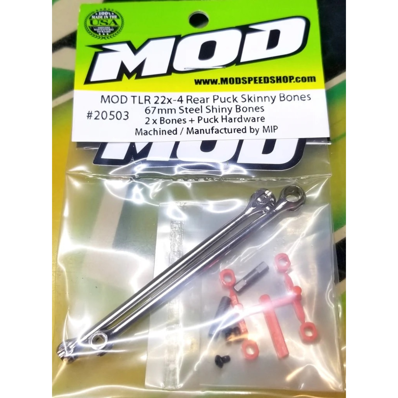 MIP MOD20503 MIP TLR 22X-4 Rear X67mm Skinny Puck Bones/Hardware
