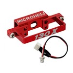 Microheli MH-130X121C Microheli Aluminum DS35 Tail Servo Mount W/ Cable (RED) - BLADE 130X ##
