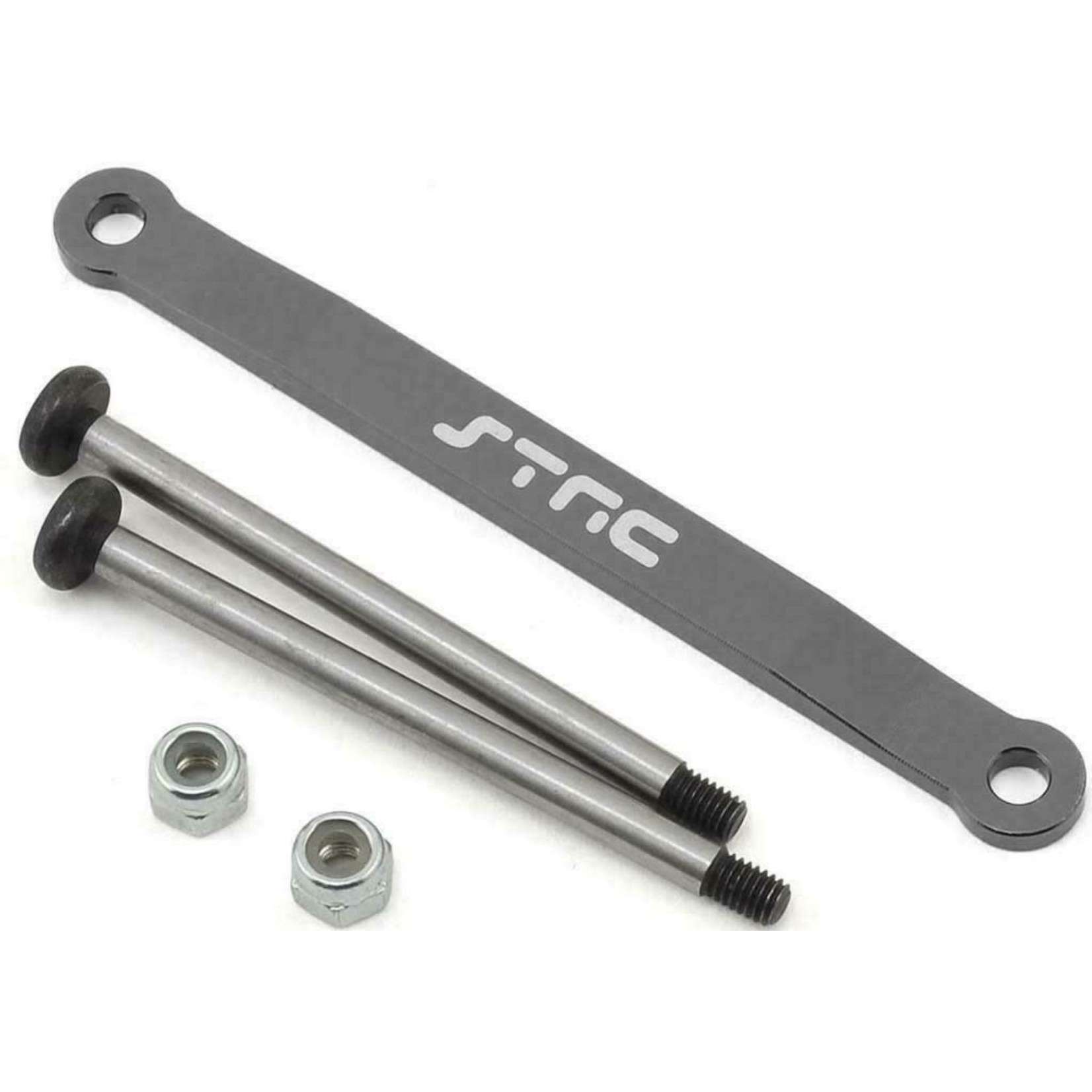 STRC SPTST2532XGM STRC Stampede/Bigfoot Aluminum Front Hinge Pin Brace (Gun Metal) Heavy Duty