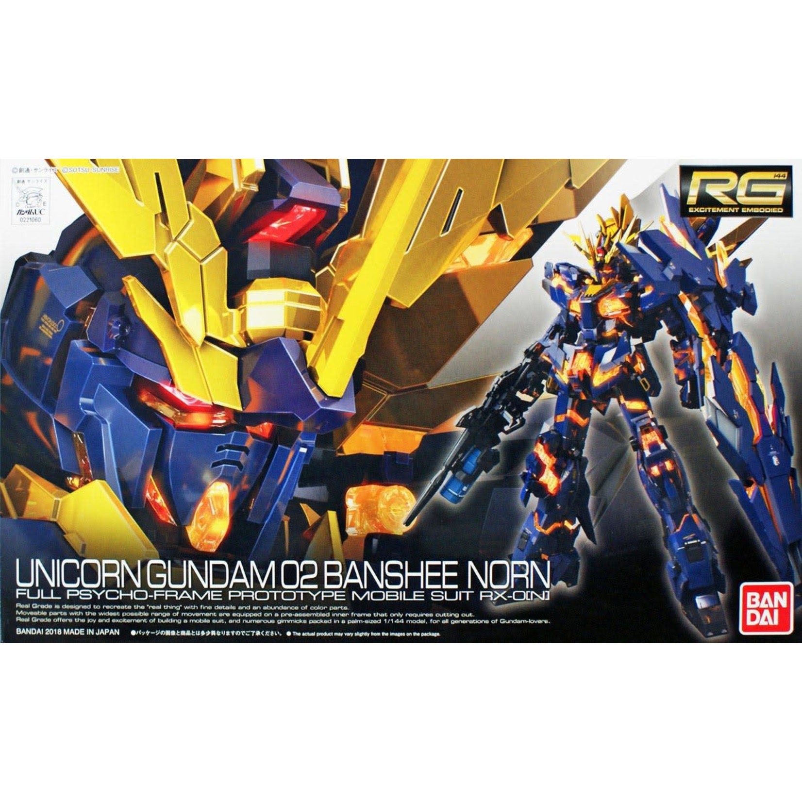 Bandai BAN2403825 Bandai RG #27 Unicorn Gundam 02 Banshee Norn "Gundam UC"