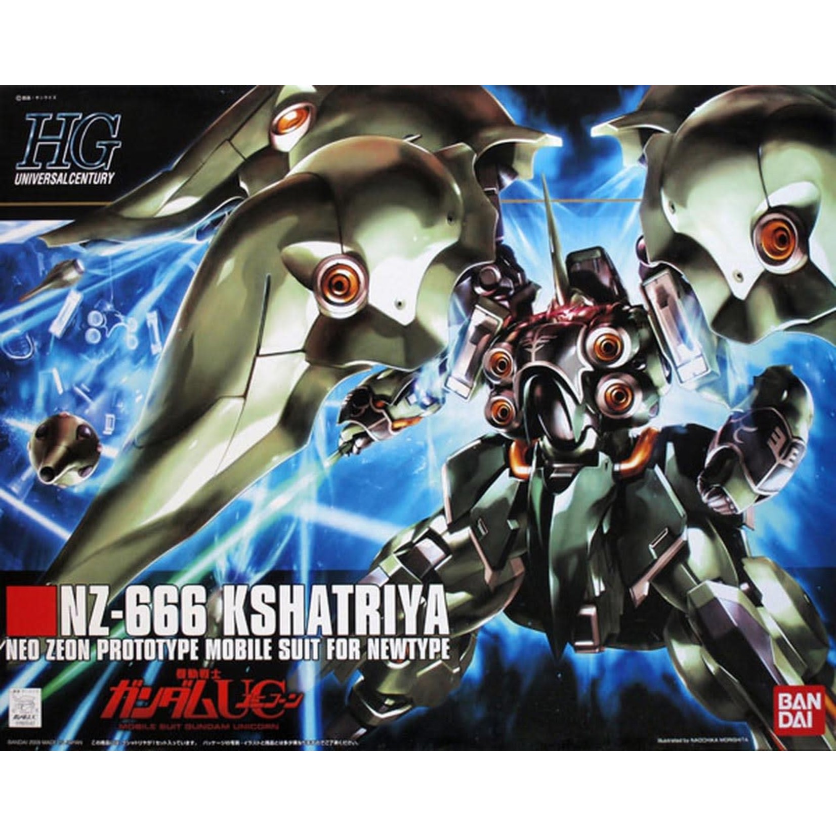 Bandai BAN2072798 Bandai HG #99 NZ-666 Kshatriya HGUC