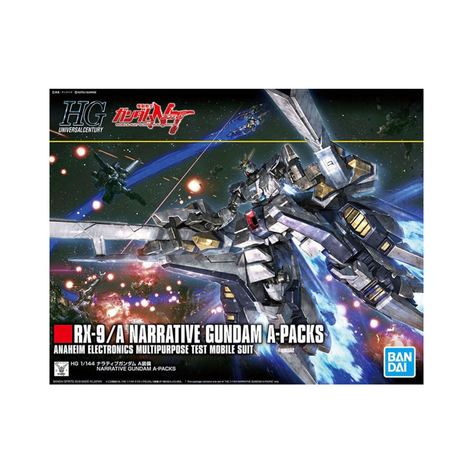 Bandai BAN2435746 Bandai HG #218 Narrative Gundam A-Packs "Gundam NT" HGUC
