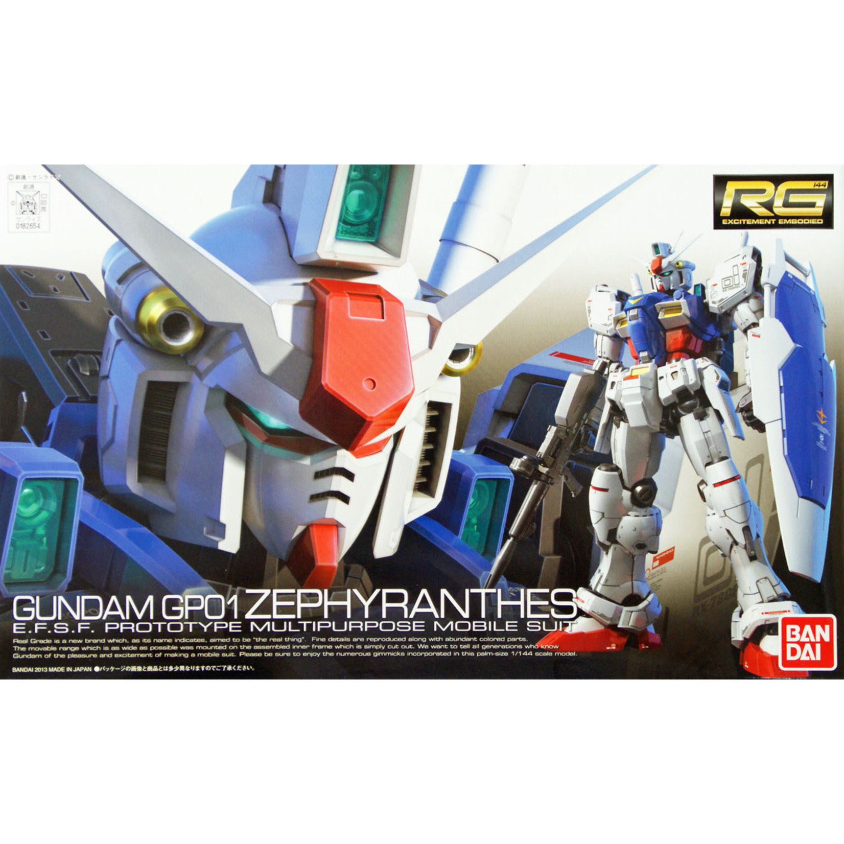 Bandai BAN2211986 Bandai RG #12 RX-78 GP01 Gundam GP01 Zephyrantes