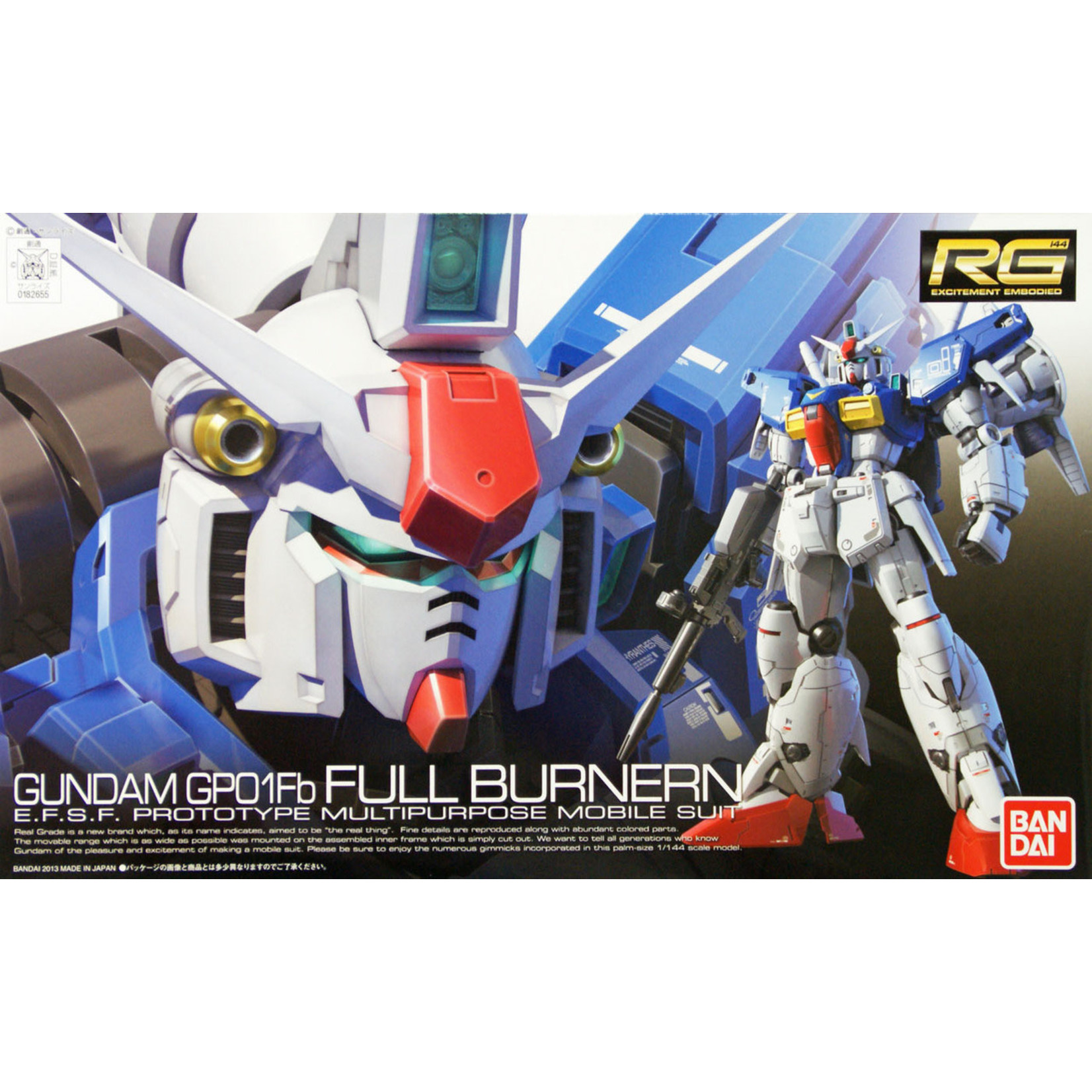Bandai BAN2211987 Bandai RG #13 RX78GP01 Gundam GP01-Fb