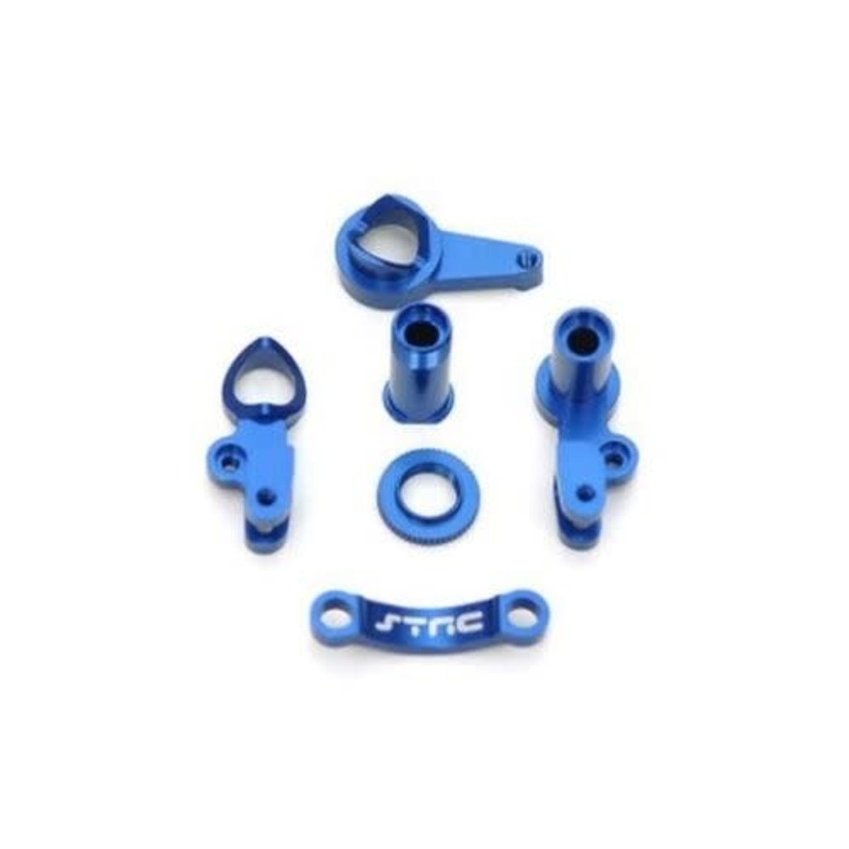 STRC SPTST6845B STRC HD Aluminum Steering Bellcrank Set (Blue) (Slash 4x4)