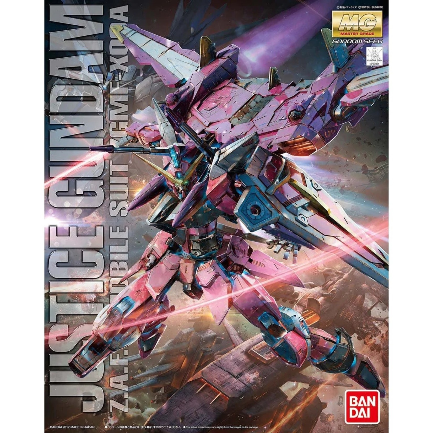 Bandai BAN2374530 Bandai MG XGMF-X00A Justice Gundam "Gundam SEED" Plastic Model Kit