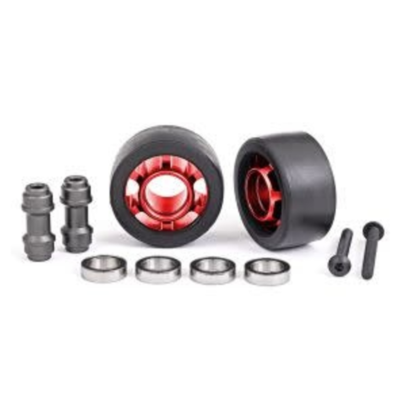 Traxxas TRA7775R Traxxas X-Maxx/XRT Wheelie Bar Wheels Red