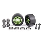 Traxxas TRA7775G Traxxas Green Aluminum Wheelie Bar Wheels w/ Hardware (2)