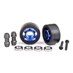 Traxxas TRA7775X Traxxas Blue Aluminum Wheelie Bar Wheels w/ Hardware (2)