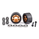 Traxxas TRA7775T Traxxas Orange Aluminum Wheelie Bar Wheels w/ Hardware (2)