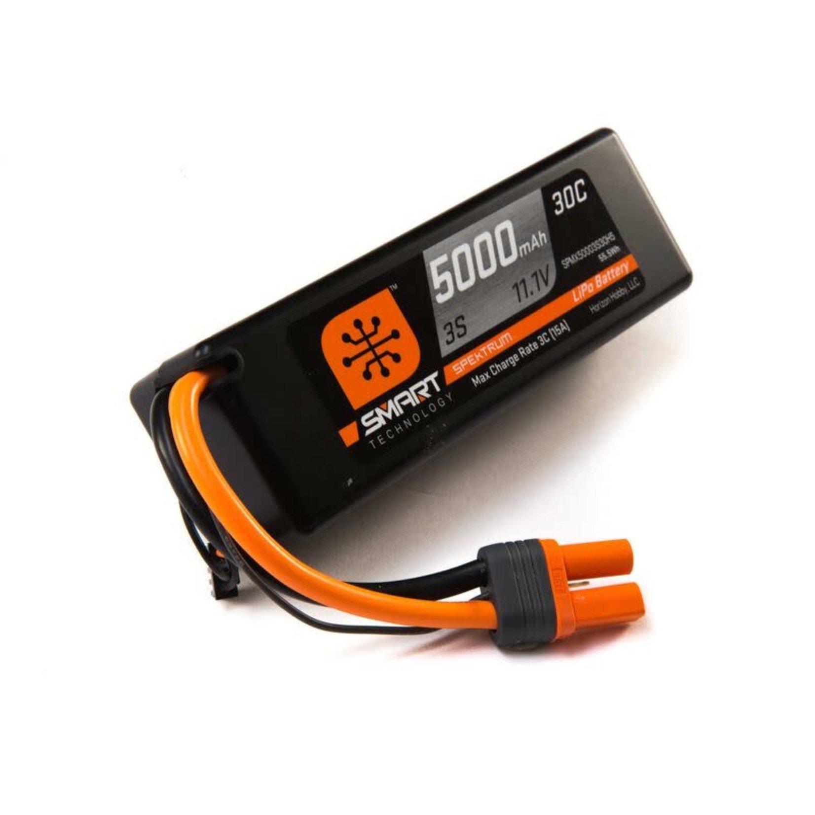 Spektrum SPMX50003S30H5 Spektrum 5000mAh 3S 11.1V Smart LiPo 30C Hardcase; IC5