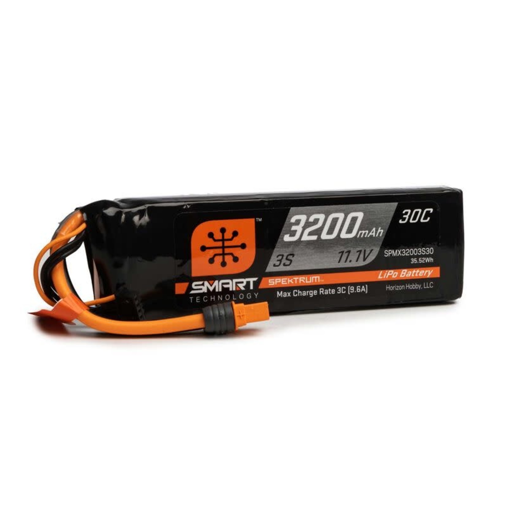 Spektrum SPMX32003S30 Spektrum 3200mAh 3S 11.1V Smart LiPo 30C; IC3