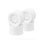 JConcepts JCO3398W JConcepts 9 Shot 2.2 Dirt Oval Rear Wheels (White) (4) B6.1