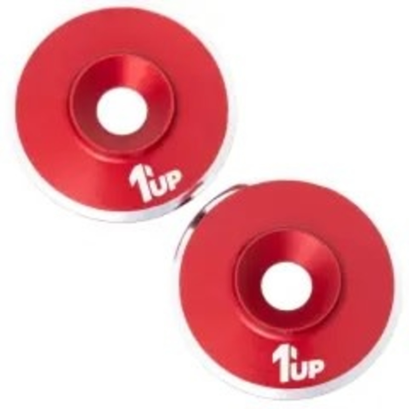 1UP 1UP820521 1Up Racing 7075 LowPro Wing Washers - M3 - 2pcs - Red Shine