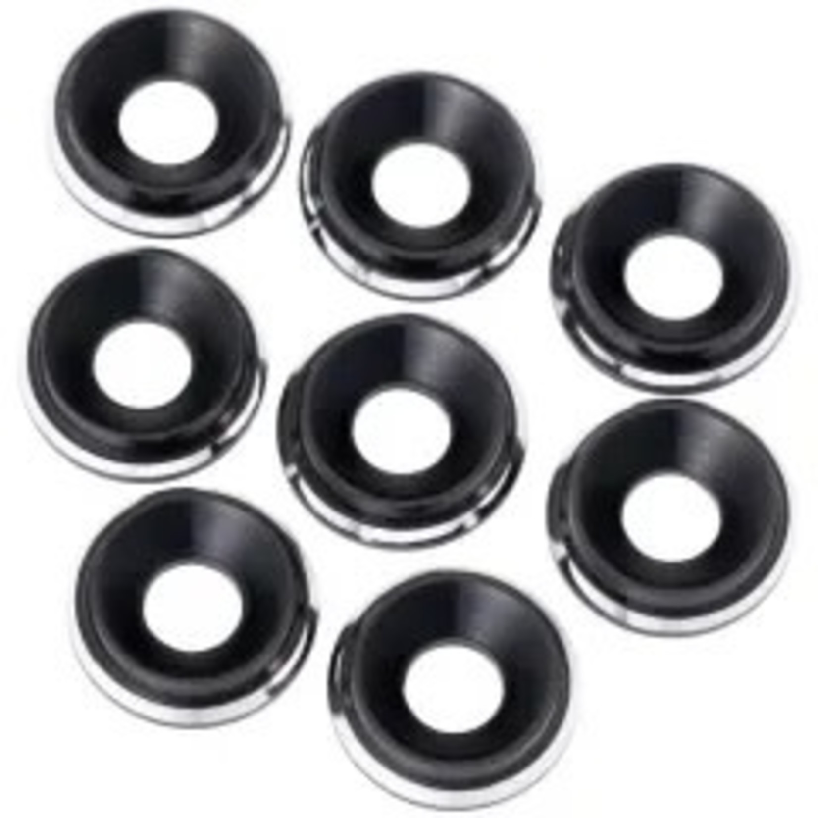 1UP 1UP820019 1Up Racing 7075 LowPro Countersunk Washers - M3 - 8pcs - Black Shine