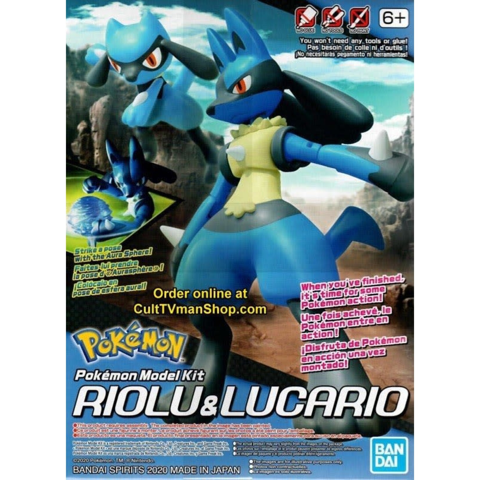 Bandai BAN2528754 Bandai Riolu & Lucario Pokemon