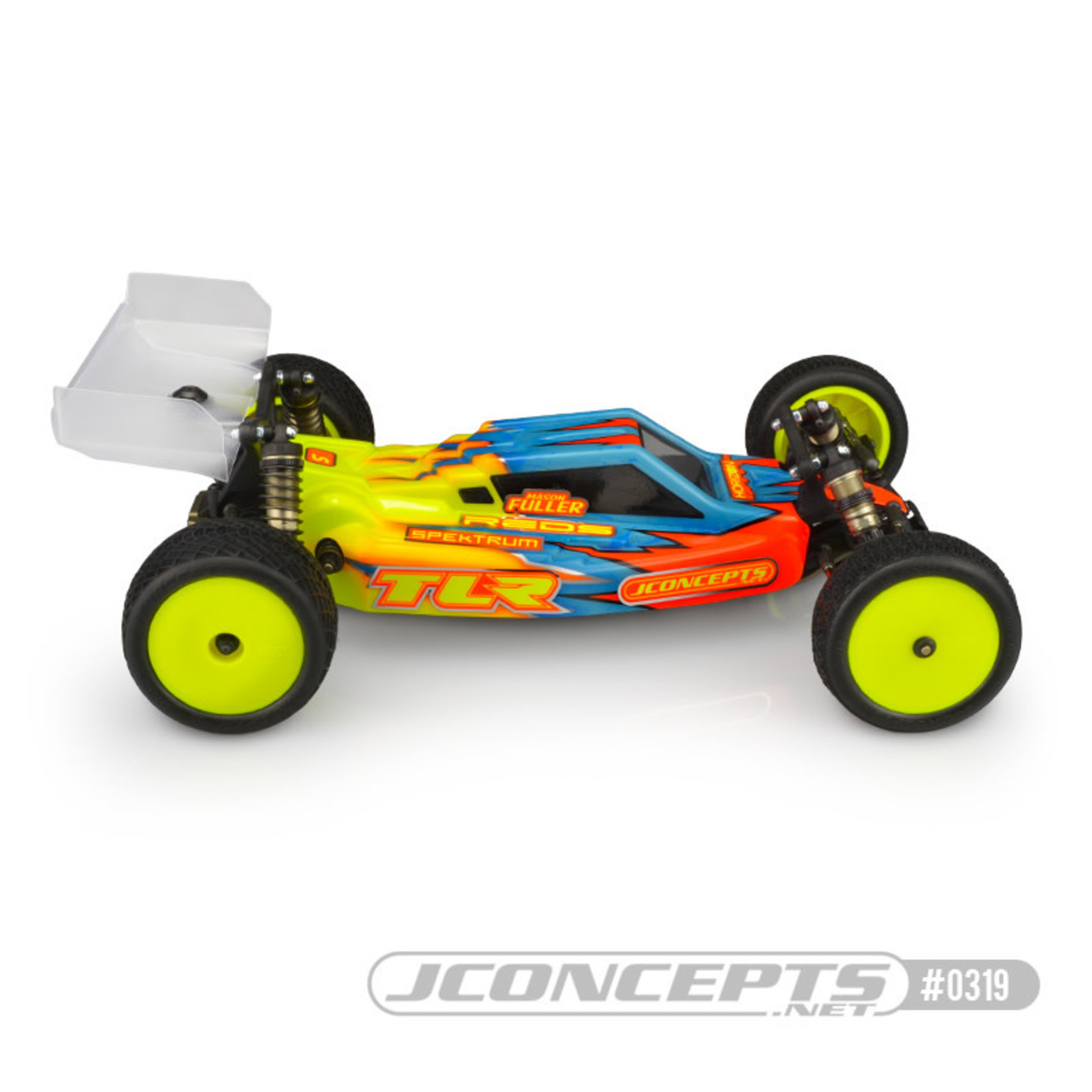 JConcepts JCO0319 JConcepts F2 - TLR 22 5.0 & 4.0 Clear Body with Aero S-Type Wing