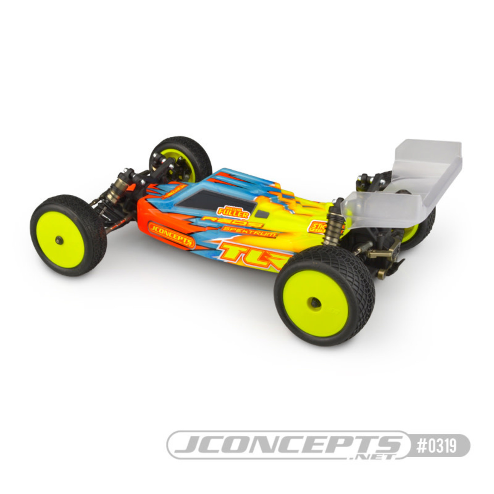 JConcepts JCO0319 JConcepts F2 - TLR 22 5.0 & 4.0 Clear Body with Aero S-Type Wing