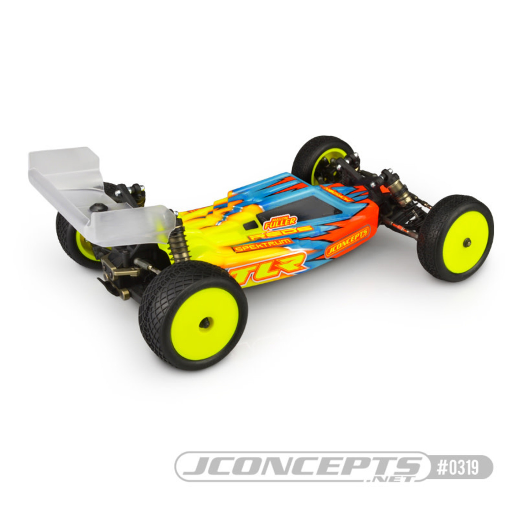 JConcepts JCO0319 JConcepts F2 - TLR 22 5.0 & 4.0 Clear Body with Aero S-Type Wing