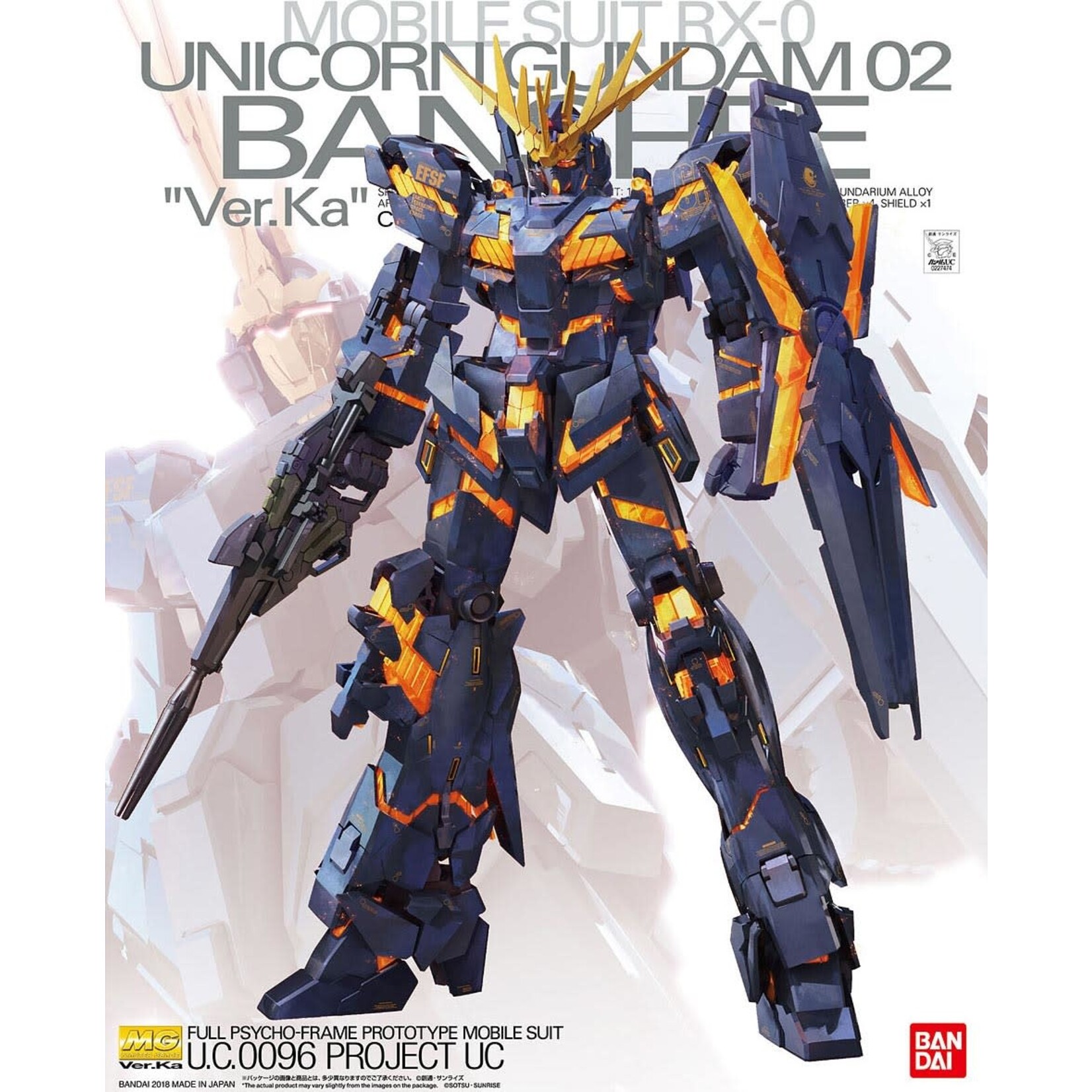 Bandai BAN2430026 Bandai MG Unicorn Gundam 02 Banshee Ver Ka