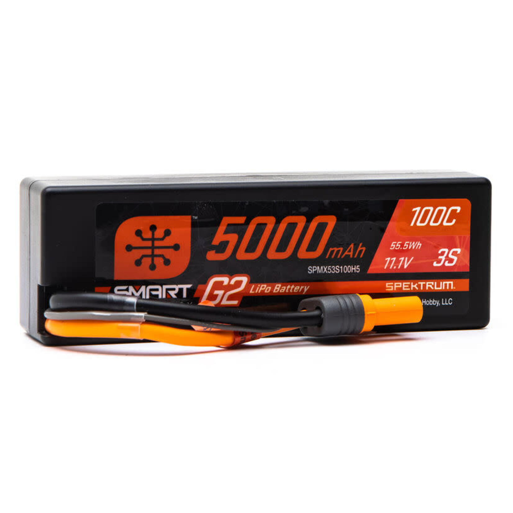 Spektrum SPMX53S100H5 Spektrum 5000mAh 3S 11.1V Smart G2 Hardcase LiPo 100C IC5