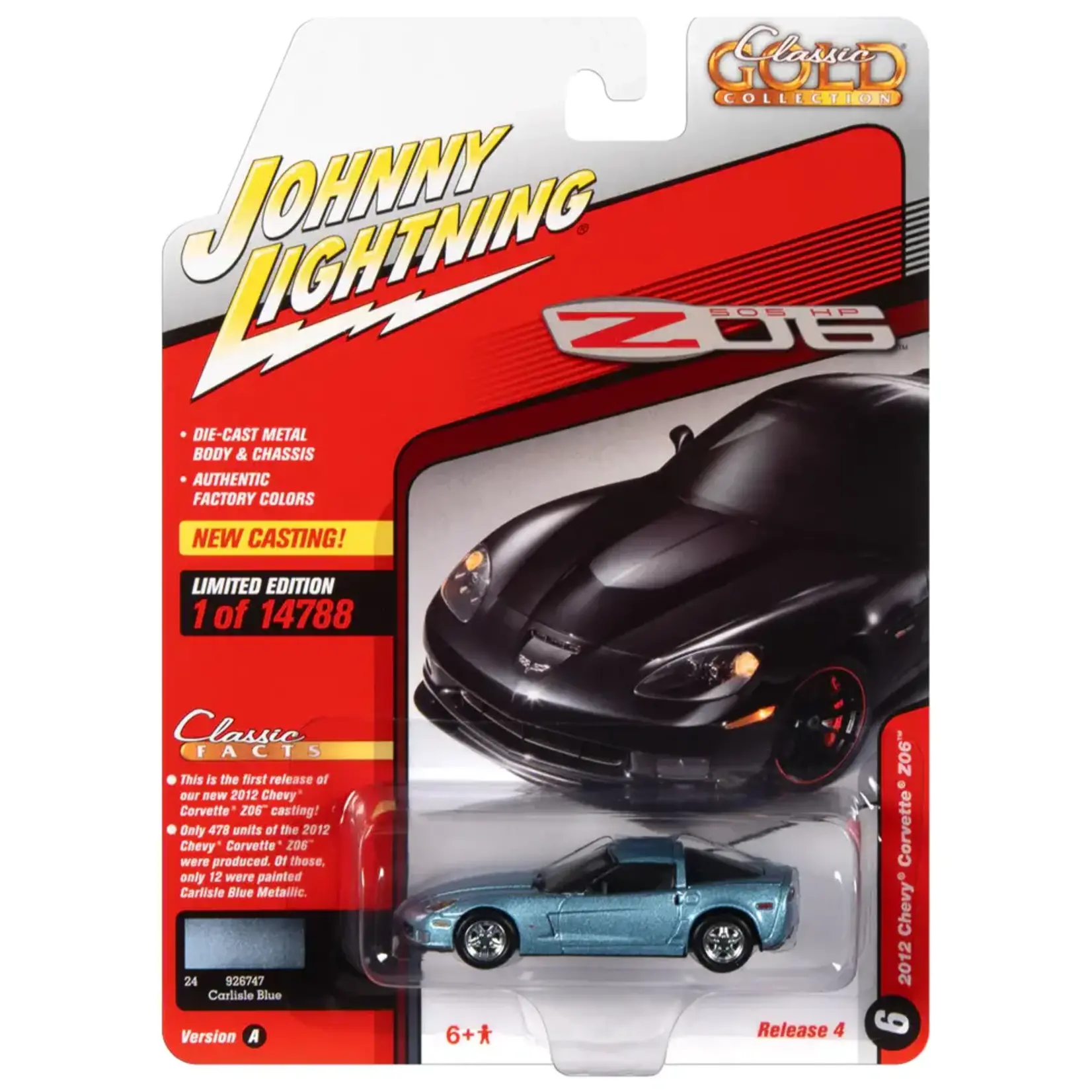 Johnny Lightning JLSP189A Johnny Lightning 2012 Chevrolet Corvette Z06 Carlisle Blue Metallic