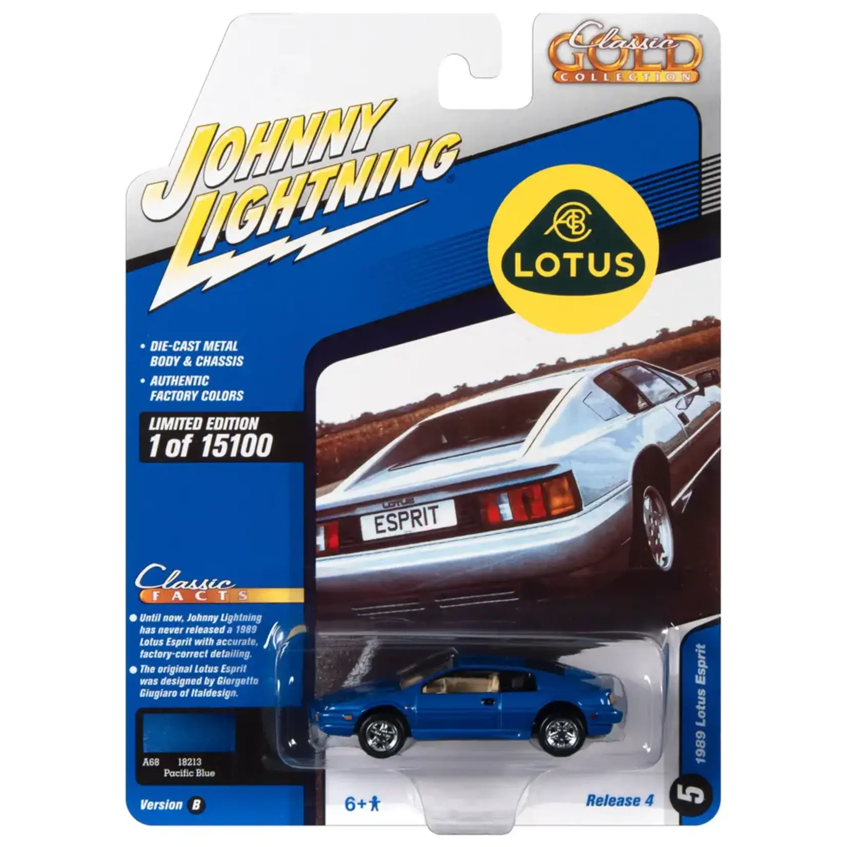 Johnny Lightning JLSP188B Johnny Lightning 1989 Lotus Esprit  Pacific Blue Pearl