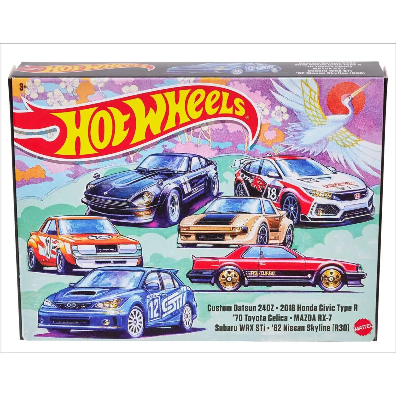 Mattel HGM12-979E Hot Wheels Import Themed Multi-pack Box Set of 6 Cars