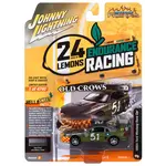 Johnny Lightning JLSP295B Johnny Lightning 1990s Ford Mustang Race Car (24hrs of LeMons) Dark Silver/Army Green, Old Crows Graphics