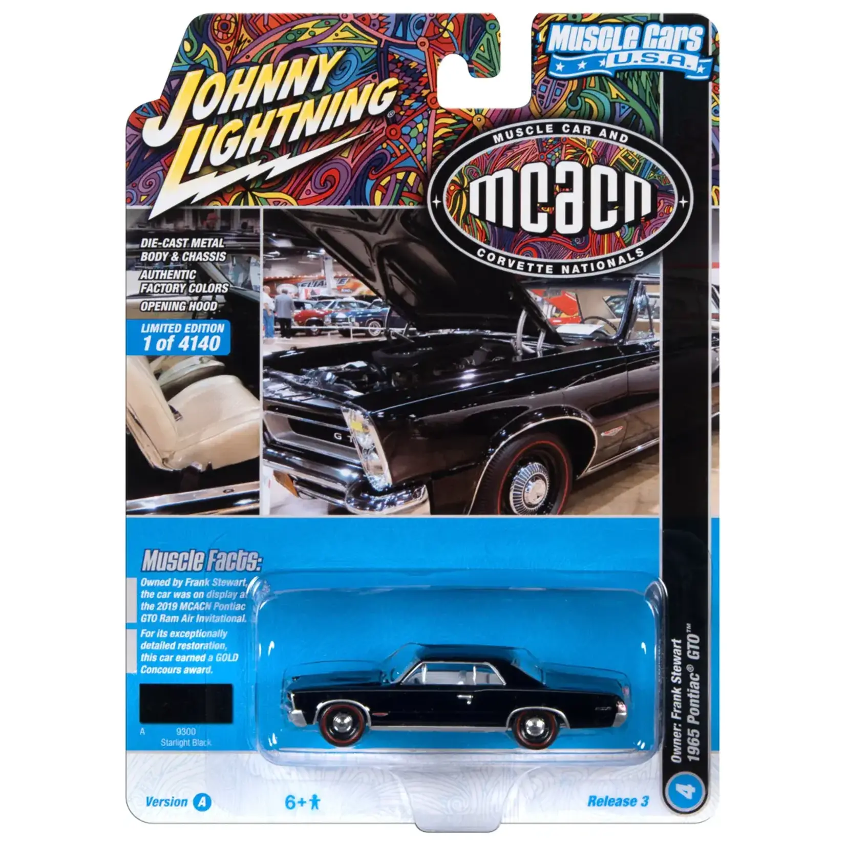 Johnny Lightning JLSP290A Johnny Lightning 1965 Pontiac GTO (MCACN) Gloss Black