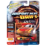 Johnny Lightning JLSP254B Johnny Lightning 1990 Nissan 240SX(Import Heat/Drift) Red & Yellow Smoke Show Graphics
