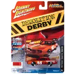 Johnny Lightning JLSP253B Johnny Lightning 1982 Pontiac Grand Prix Stock Car(Demolition Derby) Red w/Orange Graphics