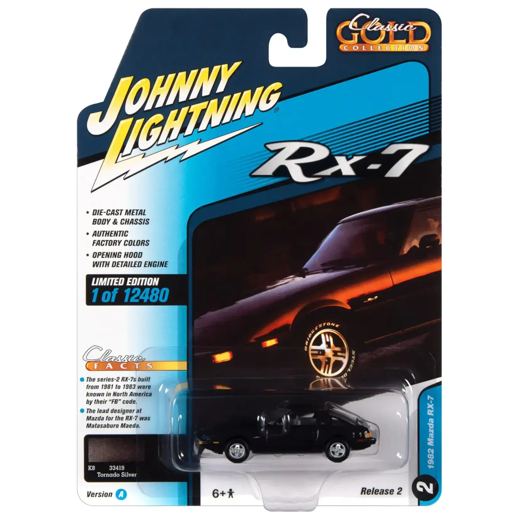 Johnny Lightning JLSP244A Johnny Lightning 1982 Mazda RX-7 Tornado Silver Metallic