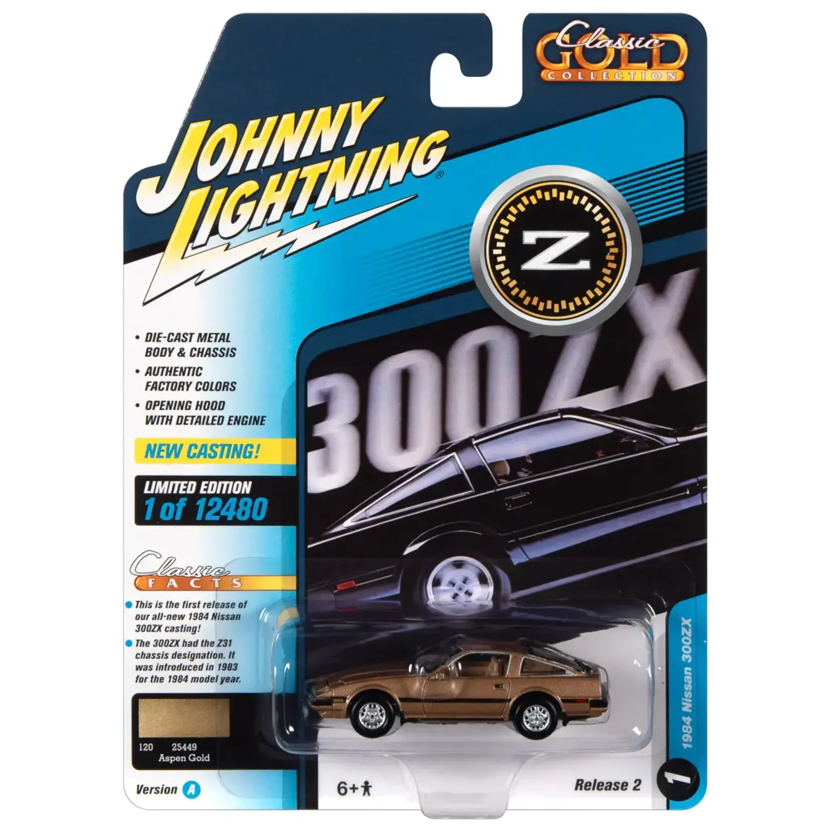 Johnny Lightning JLSP243A Johnny Lightning 1984 Nissan 300 ZX Aspen Gold Metallic